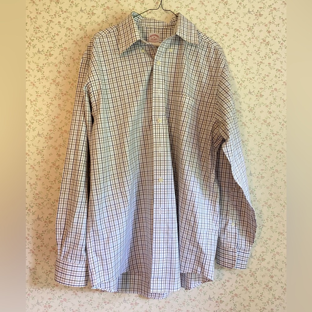 Brooks Brothers Button down plaid Shirt Mens Medium